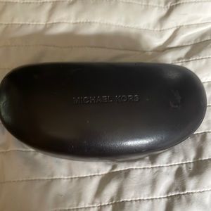 Michel kors leather sunglass case or optician case brown leather with velvet men